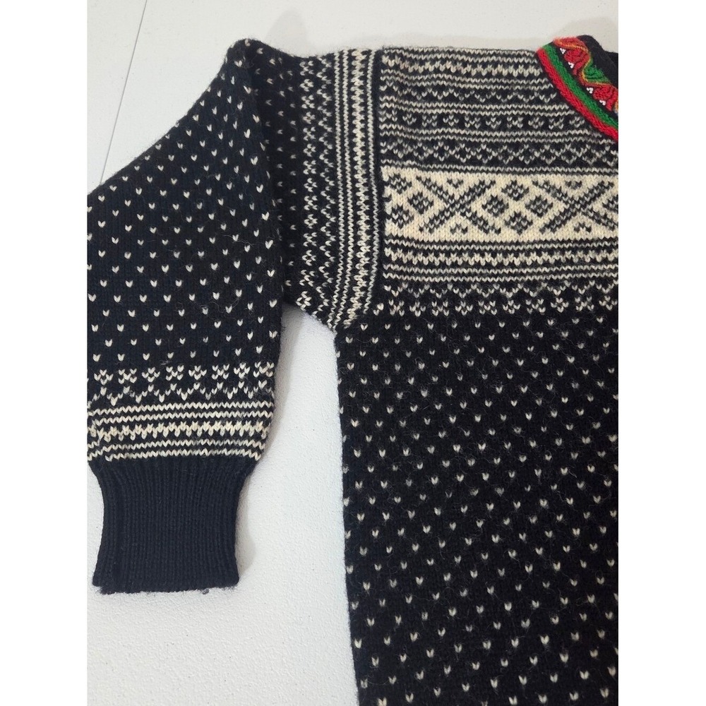 Dale of Norway Womens L Norwegian Wool Sweater Fair Isle Nordic Setesdal  EU44 - Picture 8 of 9